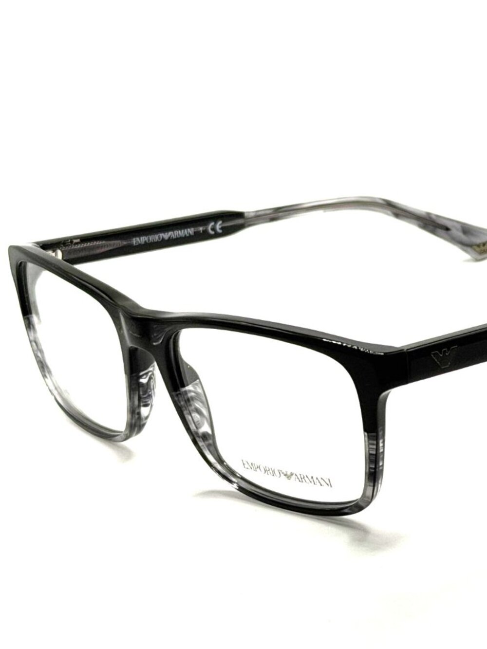 EMPORIO ARMANI EA 3120 5566 BLACK/STRIPED GREY MEN EYEGLASSES 55MM 18 145
